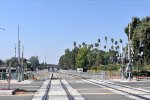 Looking west from Redlands-University Station-the overpass in the background is the 10 freeway 